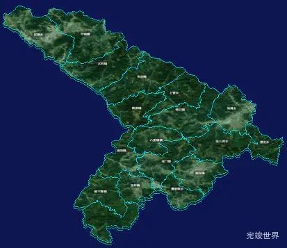 threejs定西市临洮县geoJson地图3d地图CSS3D标签